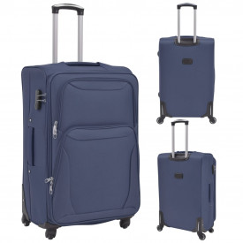 Set de trolere din material textil, 3 buc, bleumarin - Img 2