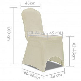 Set huse elastice pentru scaune 50 buc. Crem - Img 7