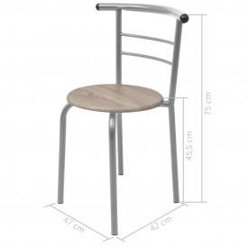 Set mobilier bar pentru mic dejun, MDF - Img 9