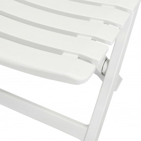 Set mobilier bistro pliabil, 3 piese, alb, plastic - Img 4