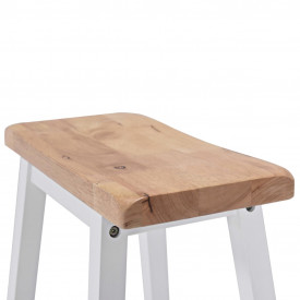 Set mobilier de bar, 3 piese, MDF, alb - Img 7