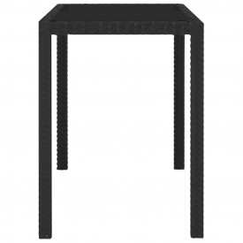 Set mobilier de exterior 11 piese, poliratan, negru - Img 8