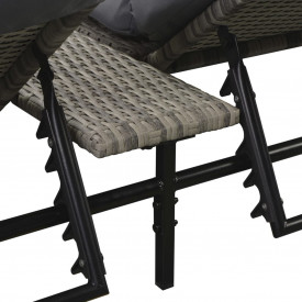 Set mobilier de exterior, 15 piese, poliratan, gri - Img 9