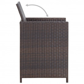 Set mobilier de exterior 21 piese, poliratan, maro - Img 12