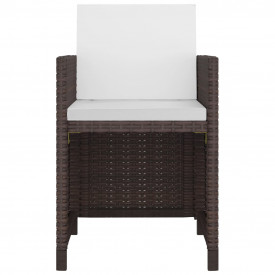 Set mobilier de exterior 25 piese, poliratan, maro - Img 4