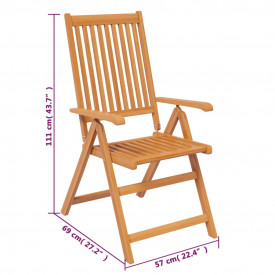 Set mobilier de exterior cu masă extensibilă, 7 piese, lemn - Img 10