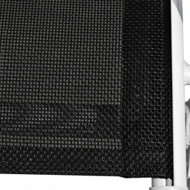 Set mobilier de exterior, oțel și textilenă, 50 x 71 cm, negru - Img 9