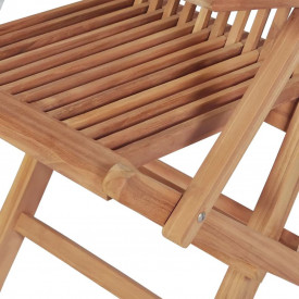 Set mobilier grădină, 5 piese, lemn masiv de tec - Img 6