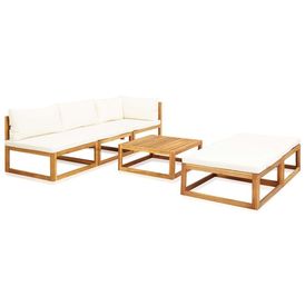 Set mobilier grădină cu perne, 6 piese, lemn masiv acacia