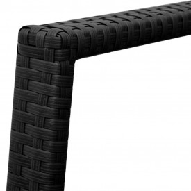 Set scaun balansoar cu masă, 3 piese, poliratan, negru - Img 5