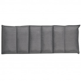 Șezlong de podea pliabil 50 x 130 cm, material textil, gri - Img 3