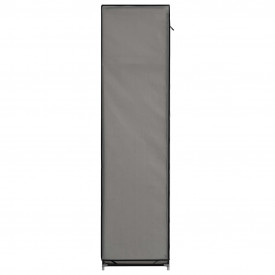 Șifonier cu bare și compartimente, gri, 150x45x175 cm, textil - Img 8