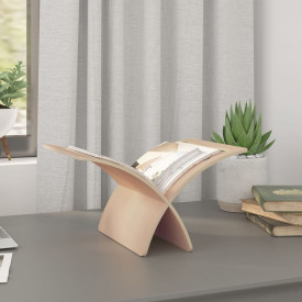 Suport din lemn pentru reviste, vertical, natural - Img 3