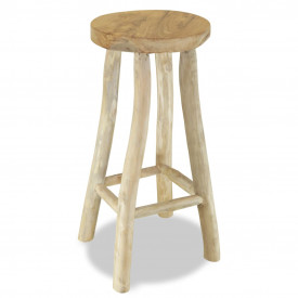 Taburet de bar, lemn de tec, maro