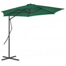 Umbrelă soare de exterior cu stâlp din oțel, verde, 300 cm - Img 2