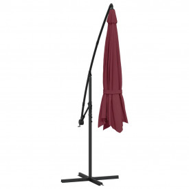Umbrelă suspendată cu stâlp din aluminiu, 350 cm, roșu bordo - Img 6