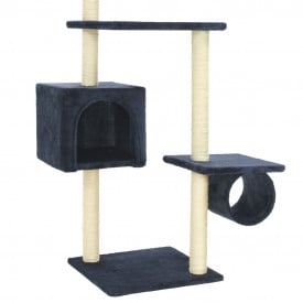 vidaXL Ansamblu pisici, stâlpi funie sisal 260 cm, Bleumarin - Img 6