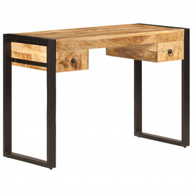 vidaXL Birou cu 2 sertare, 110 x 50 x 77 cm, lemn masiv de mango - Img 11