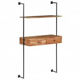 vidaXL Birou de perete, 90 x 40 x 170 cm, lemn masiv de acacia - Img 10