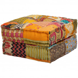 vidaXL Canapea modulară cu 2 locuri, textil, model petice - Img 4