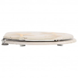 vidaXL Capace WC cu închidere standard, 2 buc., MDF, Stea de mare - Img 5