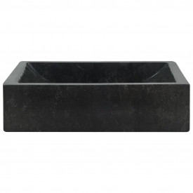 vidaXL Chiuvetă, negru, 45 x 30 x 12 cm, marmură - Img 3
