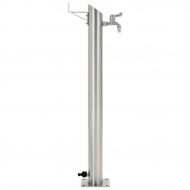 vidaXL Coloană de apă de grădină, 95 cm, oțel inoxidabil, rotund - Img 2