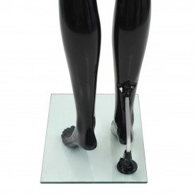 vidaXL Corp manechin feminin, suport din sticlă, Negru lucios 175 cm - Img 6