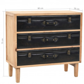 vidaXL Dulap cu sertare, lemn masiv de brad, 80 x 36 x 75 cm - Img 10