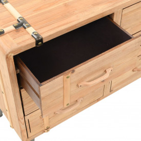 vidaXL Dulap cu sertare, lemn masiv de brad, 91 x 35 x 73 cm - Img 6