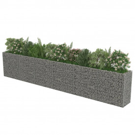 vidaXL Gabion jardinieră din oțel galvanizat, 540 x 50 x 100 cm - Img 4