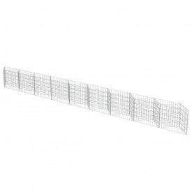 vidaXL Gabion perete din oțel galvanizat, 630 x 30 x 50 cm - Img 3