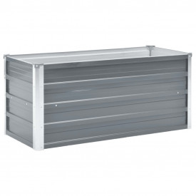 vidaXL Jardinieră de grădină, oțel galvanizat, 100 x 40 x 45 cm, gri - Img 2