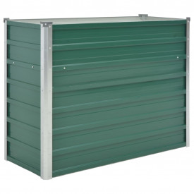 vidaXL Jardinieră de grădină, oțel galvanizat, 100 x 40 x 77 cm, verde - Img 2