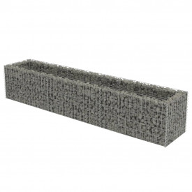vidaXL Jardinieră gabion, oțel galvanizat, 270 x 50 x 50 cm - Img 2