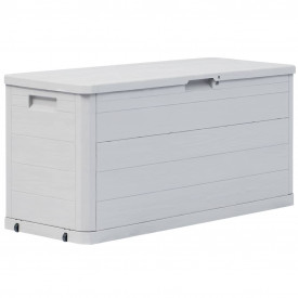vidaXL Ladă de depozitare pentru grădină, 280 L, gri deschis