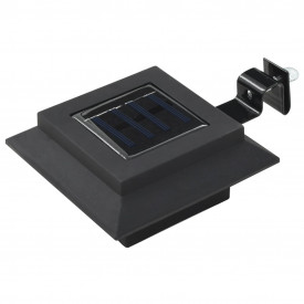 vidaXL Lămpi solare de exterior cu LED, 6 buc, negru, 12 cm, pătrat - Img 2