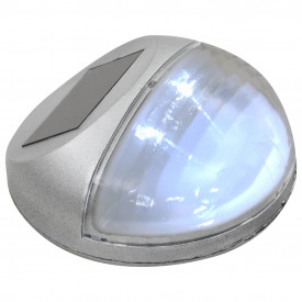 vidaXL Lămpi solare de exterior cu LED-uri, 12 buc., argintiu, rotund - Img 5
