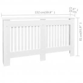 vidaXL Mască de calorifer, 2 buc., alb, 152 cm, MDF - Img 4