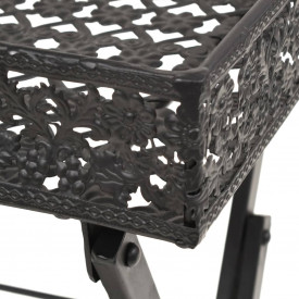vidaXL Măsuță de ceai pliabilă stil vintage negru 58x35x72 cm metal - Img 5