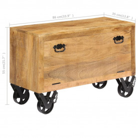 vidaXL Pantofar, 86 x 35 x 55 cm, lemn masiv de mango - Img 9