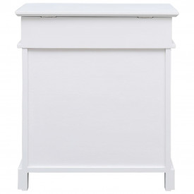 vidaXL Pantofar, alb, 50 x 28 x 58 cm, lemn de paulownia - Img 3