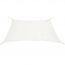 vidaXL Pânză parasolar, alb, 3,6 x 3,6 m, HDPE, pătrat