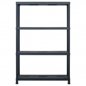 vidaXL Raft de depozitare, negru, 90 x 40 x 138 cm, plastic, 220 kg - Img 2
