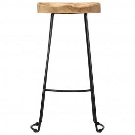 vidaXL Scaune de bar Gavin, 2 buc., 45x40x78 cm, lemn masiv de mango - Img 3