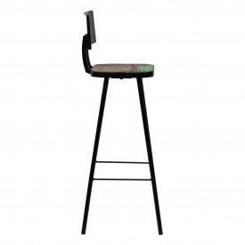 vidaXL Set de bar, 3 piese, lemn masiv reciclat, multicolor - Img 10