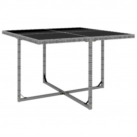 vidaXL Set mobilier de exterior, 13 piese, poliratan, gri - Img 5