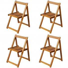 vidaXL Set mobilier de exterior 5 piese lemn masiv de salcâm pliabil - Img 6