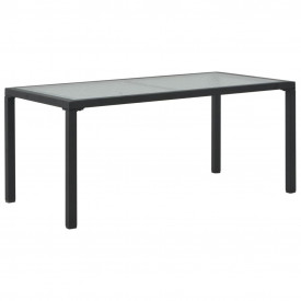 vidaXL Set mobilier de grădină cu perne, 3 piese, gri, poliratan - Img 5