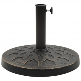 vidaXL Suport umbrelă de soare, bronz, 13 kg, polirășină, rotund - Img 2